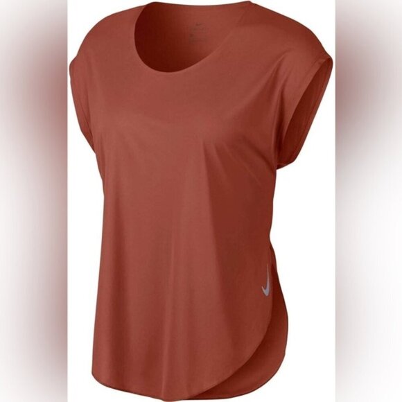 Nike Women's City Sleek Top in dusty peach size XXL reflective gym running yoga - Picture 3 of 14